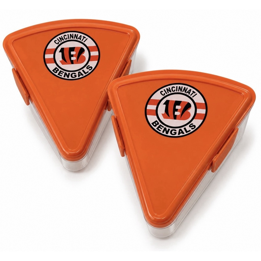 Cincinnati Bengals Pizza Slice Keepers Set of 2 NFL Food Storage Containers